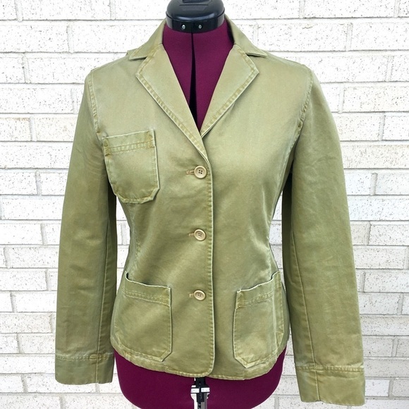 GAP Jackets & Blazers - Gap Olive Green Button Down Jacket with Pockets Size Medium